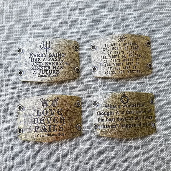 Lenny & Eva Jewelry - Lenny & Eva Antique Brass Sentiment Bundle Lenny & Eva Jewelry - Lenny & Eva Antique Brass Sentiment Bundle